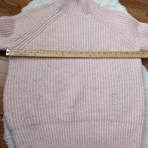 Zara Oversized Pink Turtleneck Knit Sweater Small - Picture 10 of 11